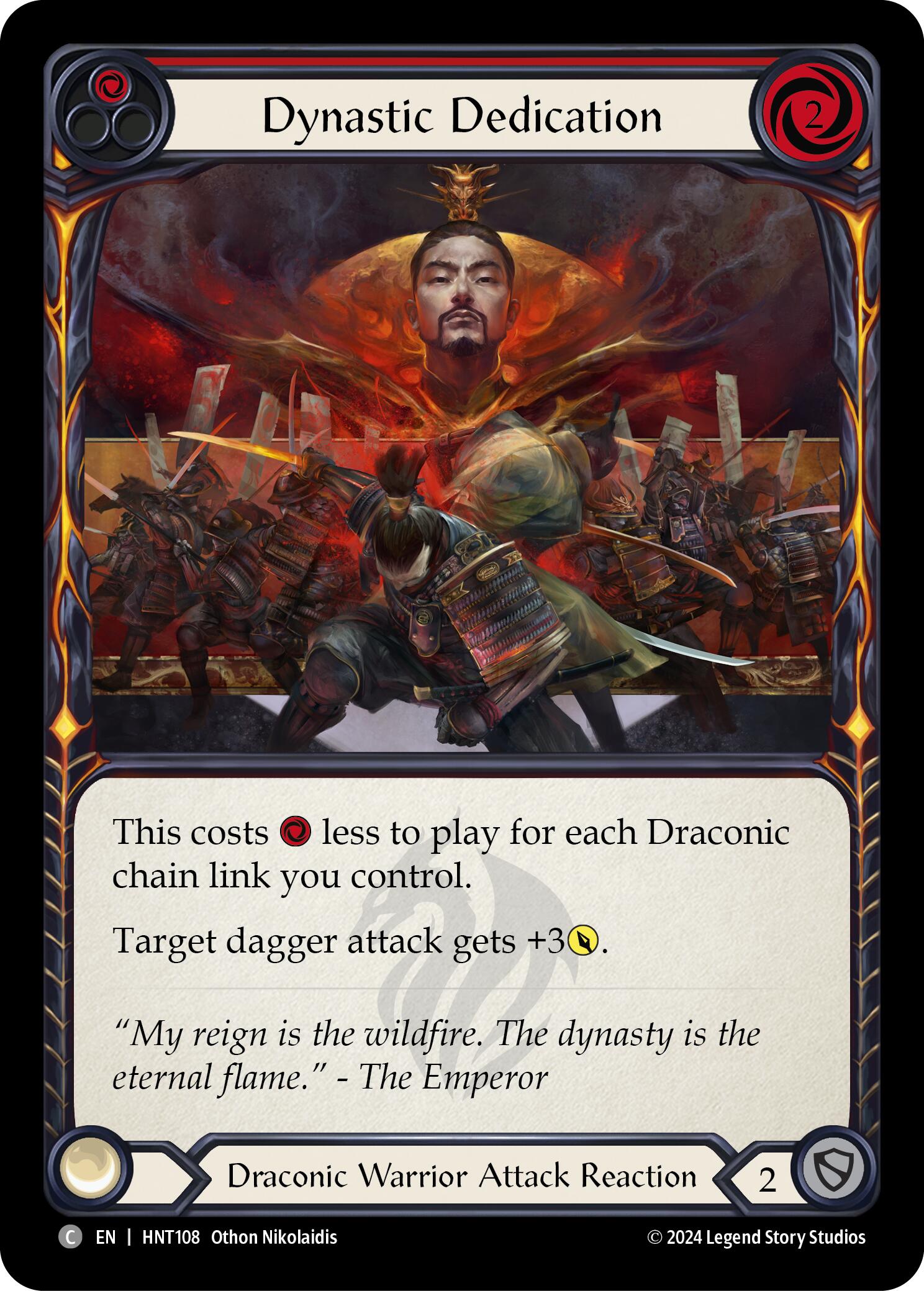 Dynastic Dedication (Red) [HNT108] (The Hunted)  Rainbow Foil | Devastation Store