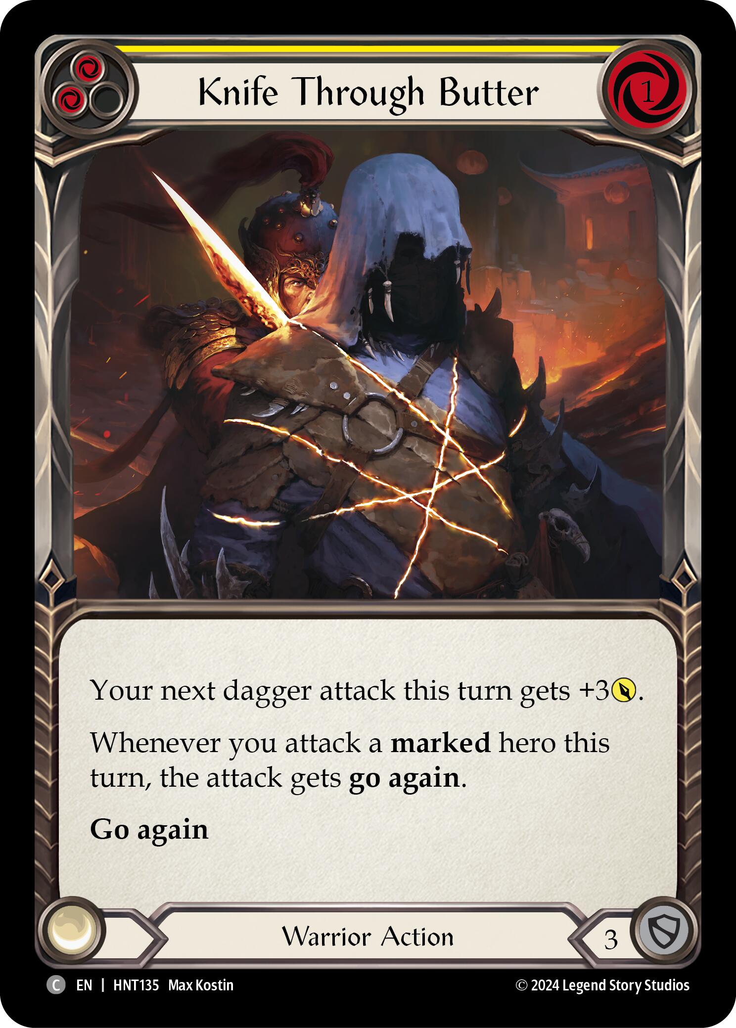 Knife through Butter (Yellow) [HNT135] (The Hunted)  Rainbow Foil | Devastation Store