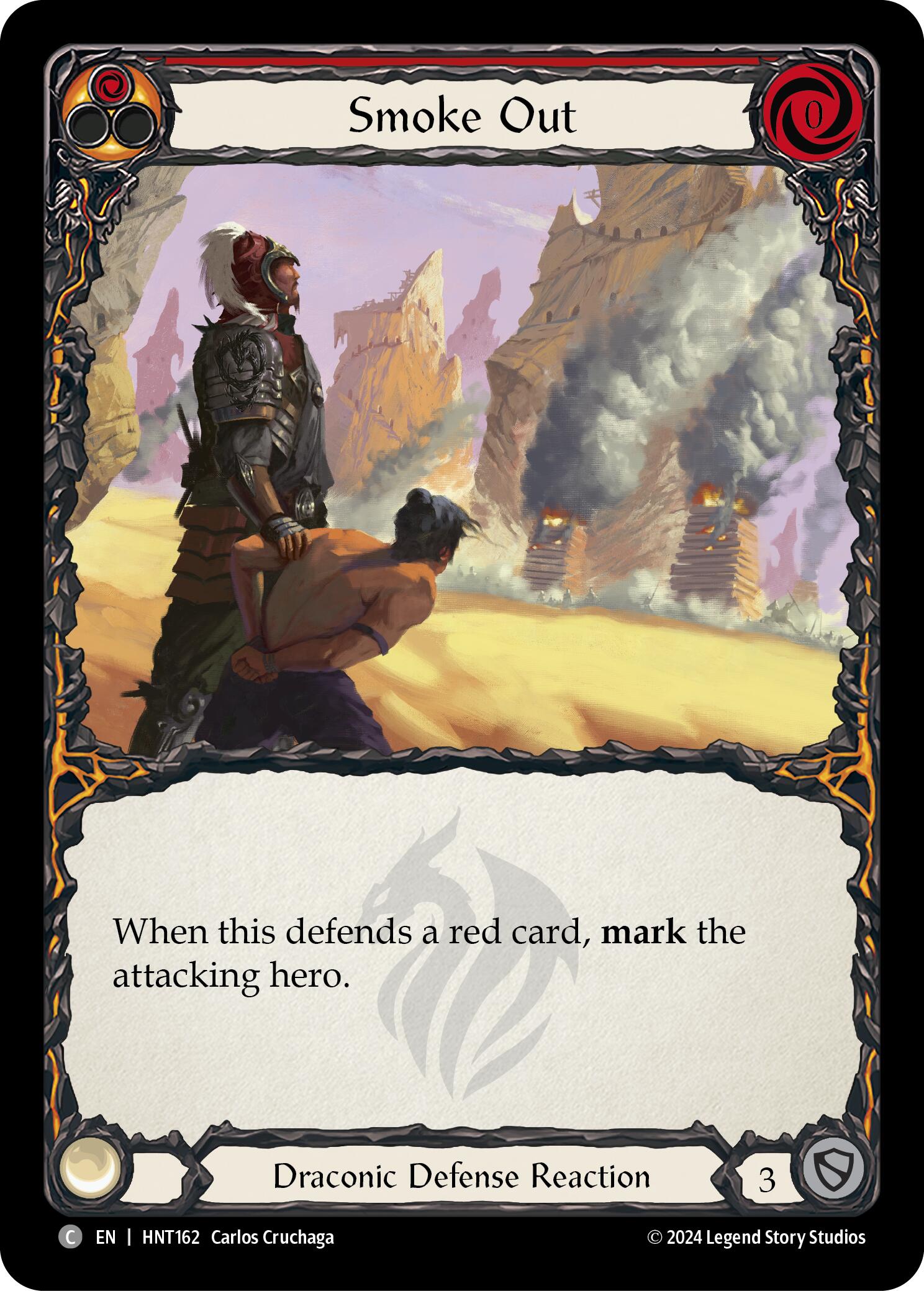 Smoke Out (Red) [HNT162] (The Hunted)  Rainbow Foil | Devastation Store