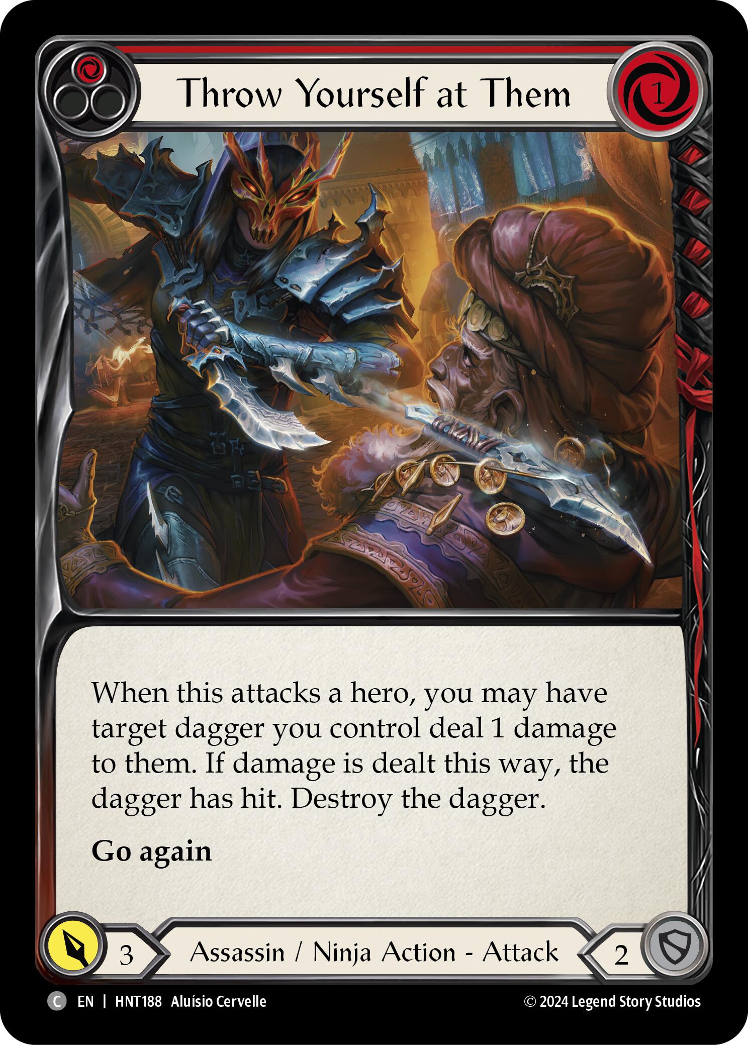 Throw Yourself at Them (Red) [HNT188] (The Hunted)  Rainbow Foil | Devastation Store