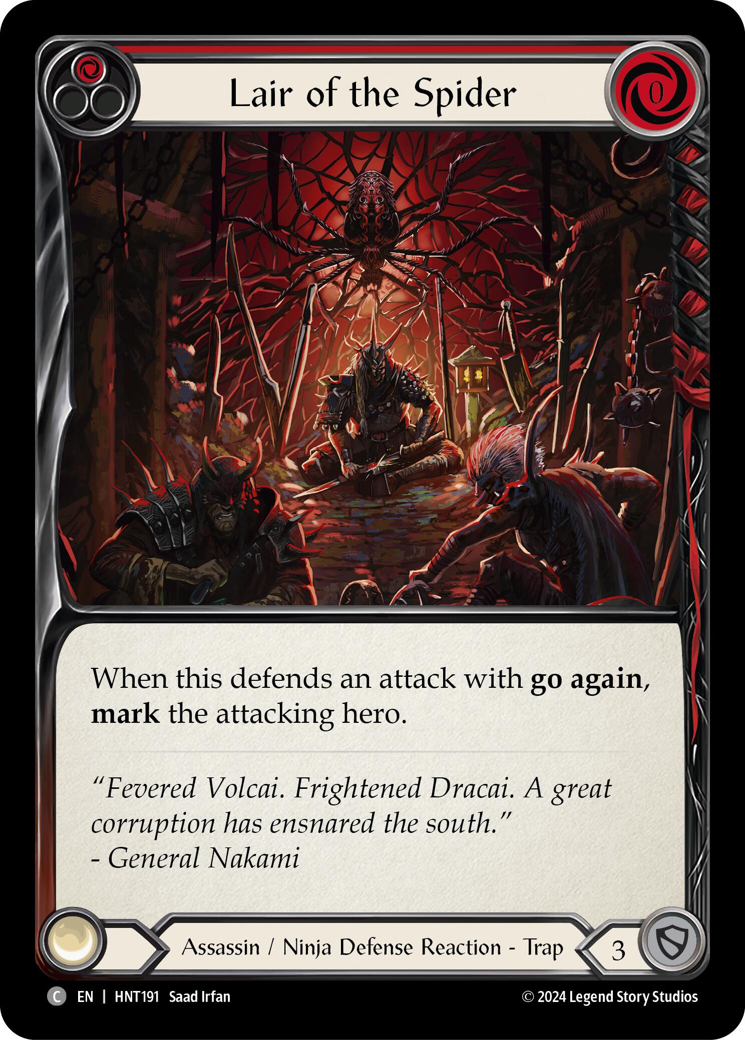 Lair of the Spider (Red) [HNT191] (The Hunted)  Rainbow Foil | Devastation Store