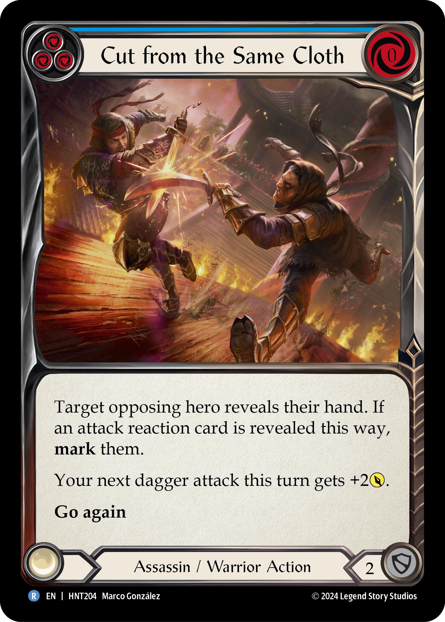 Cut from the Same Cloth (Blue) [HNT204] (The Hunted)  Rainbow Foil | Devastation Store