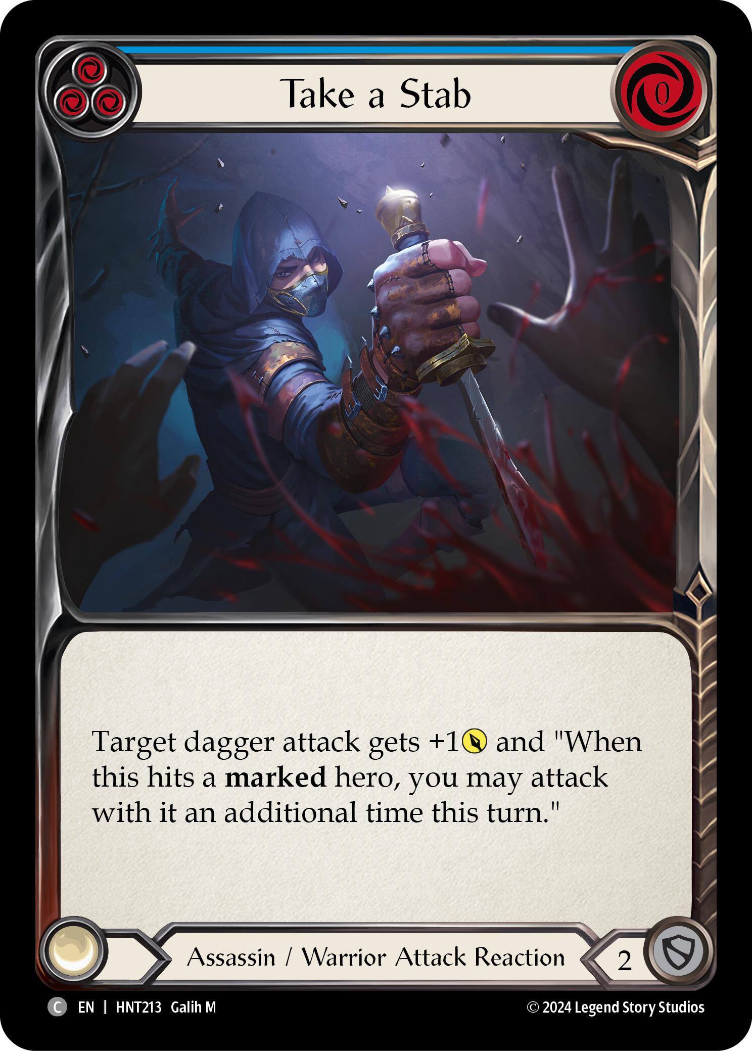 Take a Stab (Blue) [HNT213] (The Hunted)  Rainbow Foil | Devastation Store