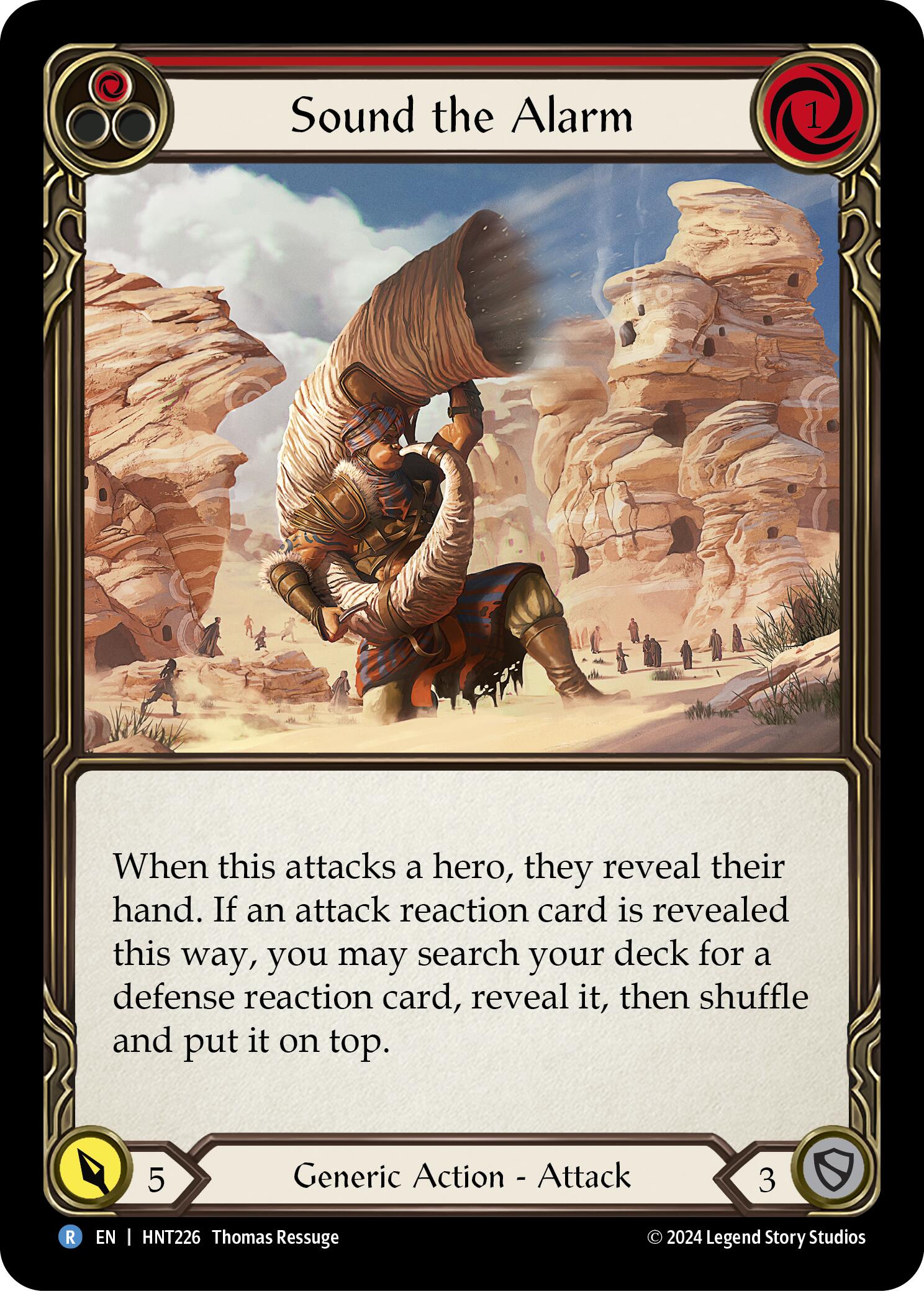 Sound the Alarm (Red) [HNT226] (The Hunted)  Rainbow Foil | Devastation Store