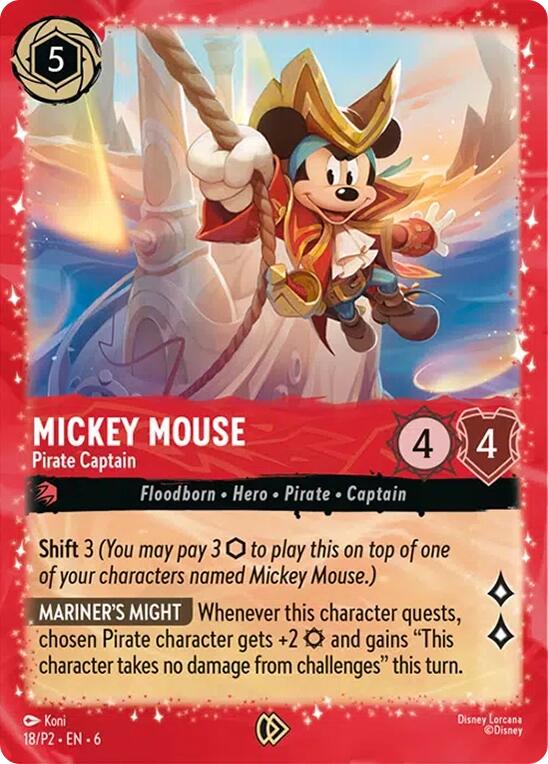 Mickey Mouse - Pirate Captain (18) [Promo Cards] | Devastation Store