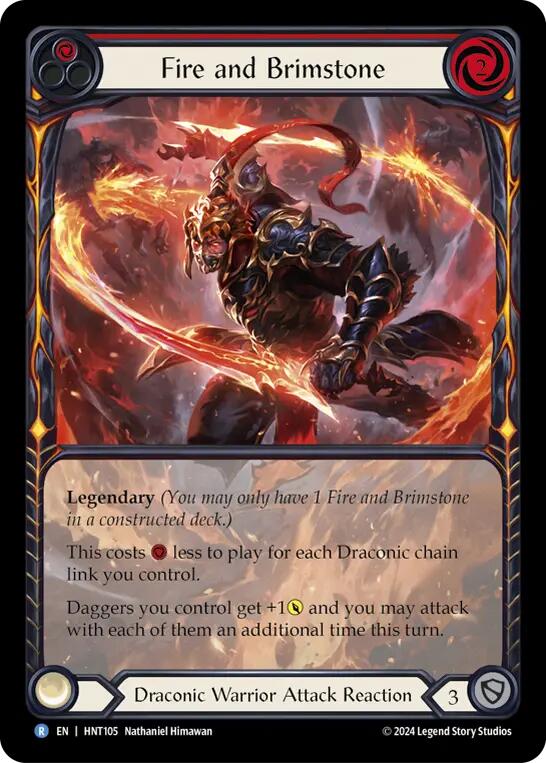 Fire and Brimstone (Extended Art) [HNT105] (The Hunted)  Rainbow Foil | Devastation Store