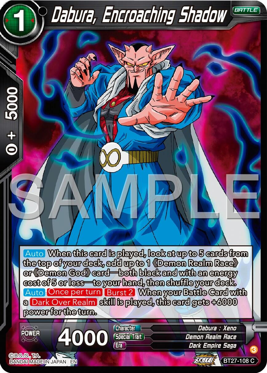 Dabura, Encroaching Shadow (BT27-108) [History of Z] | Devastation Store