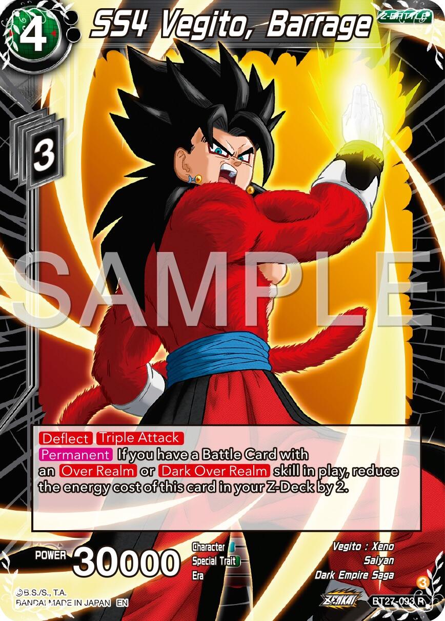 SS4 Vegito, Barrage (BT27-093) [History of Z] | Devastation Store