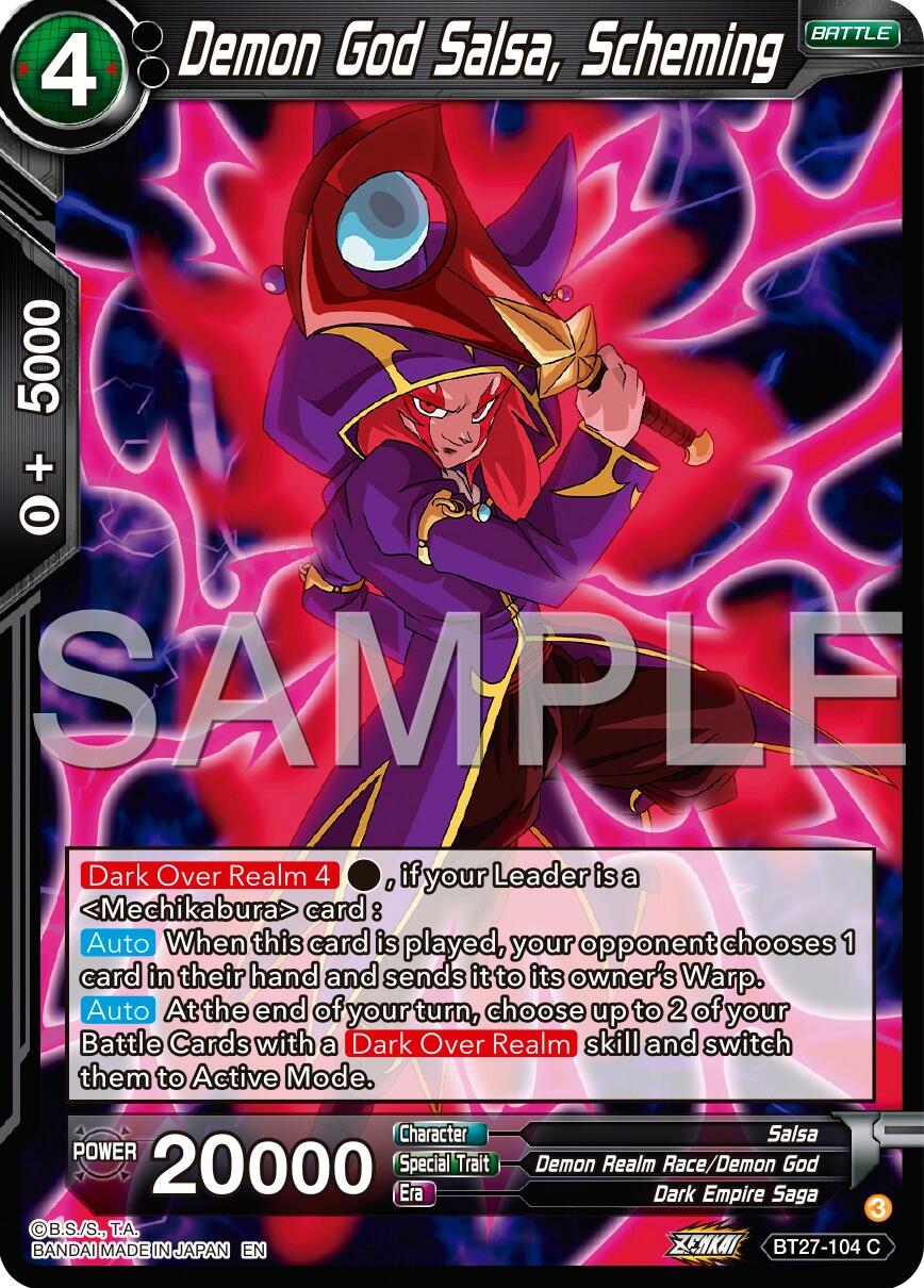 Demon God Salsa, Scheming (BT27-104) [History of Z] | Devastation Store