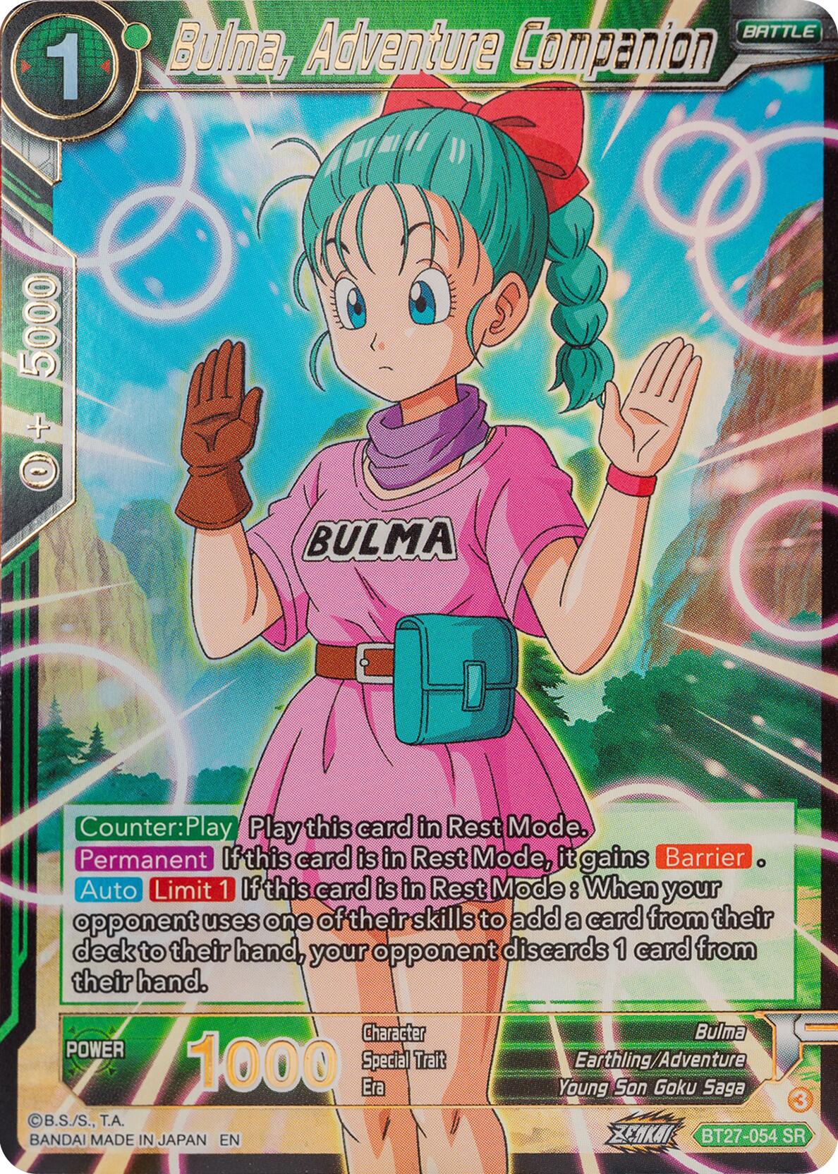 Bulma, Adventure Companion (BT27-054) [History of Z] | Devastation Store