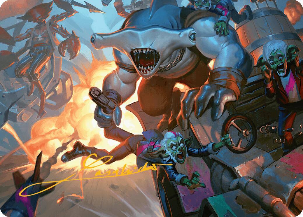 Trade the Helm Art Card (Gold-Stamped Signature) [Aetherdrift Art Series] | Devastation Store