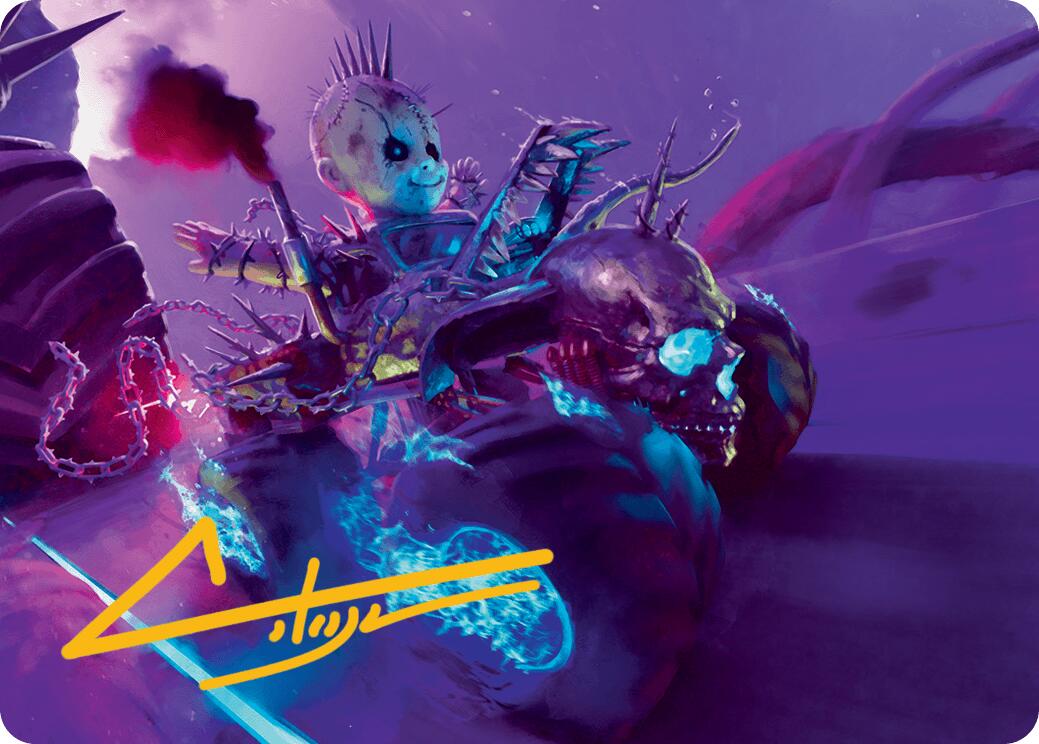 Pactdoll Terror Art Card (Gold-Stamped Signature) [Aetherdrift Art Series] | Devastation Store