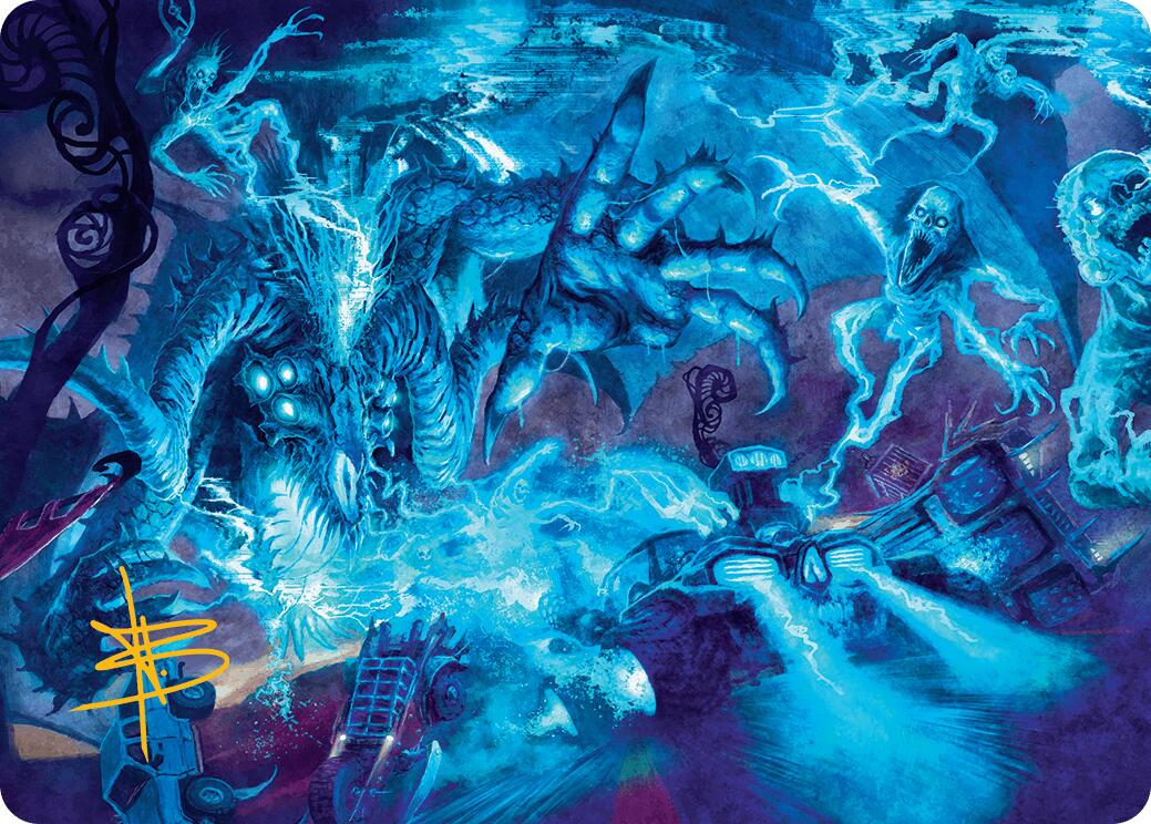 The Speed Demon Art Card (Gold-Stamped Signature) [Aetherdrift Art Series] | Devastation Store