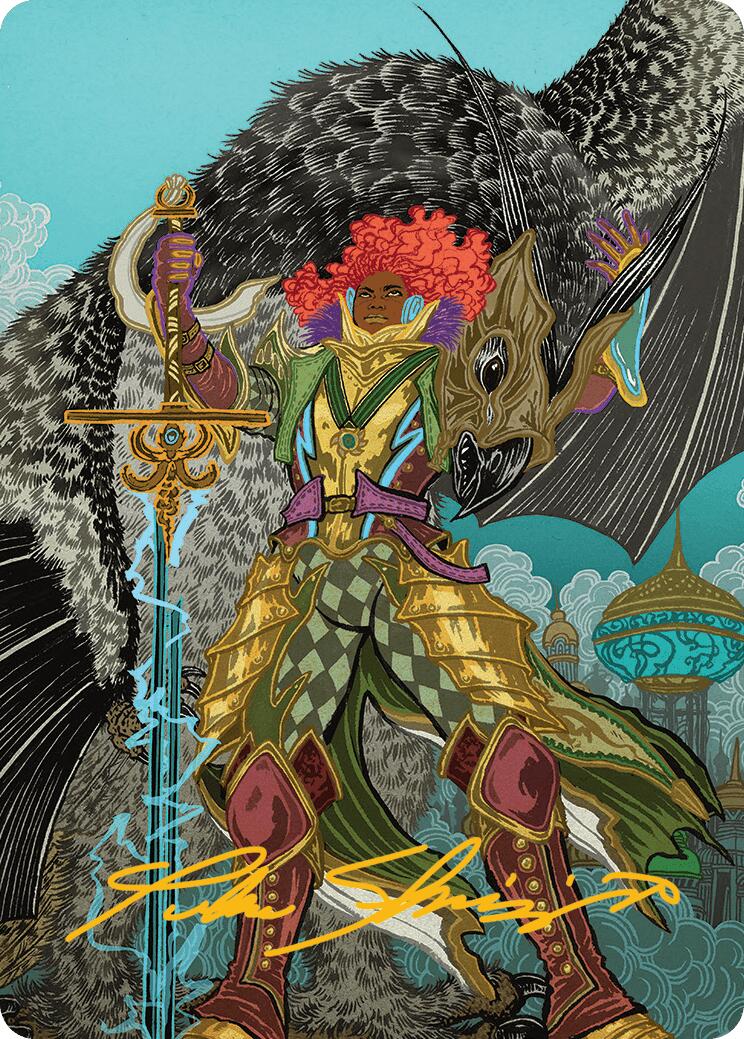 Caradora, Heart of Alacria Art Card (3/54) (Gold-Stamped Signature) [Aetherdrift Art Series] | Devastation Store