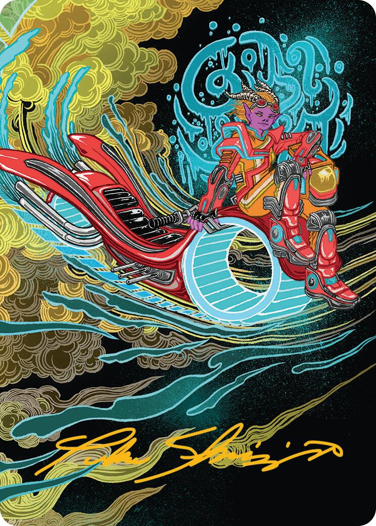 Cloudspire Skycycle Art Card (Gold-Stamped Signature) [Aetherdrift Art Series] | Devastation Store