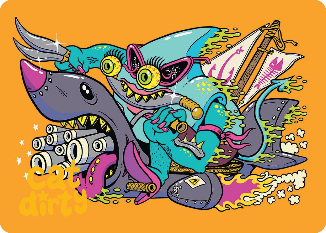 Fearless Swashbuckler Art Card (Gold-Stamped Signature) [Aetherdrift Art Series] | Devastation Store