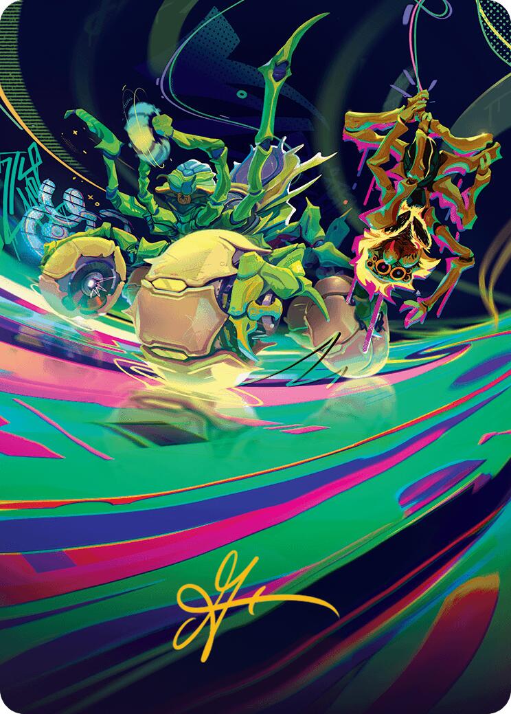 Thundering Broodwagon Art Card (Gold-Stamped Signature) [Aetherdrift Art Series] | Devastation Store