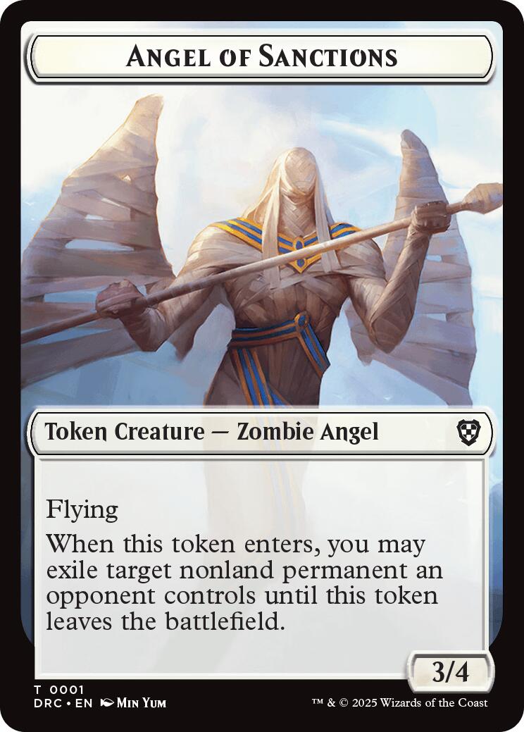 Angel of Sanctions // Vizier of Many Faces Double-Sided Token [Aetherdrift Commander] | Devastation Store