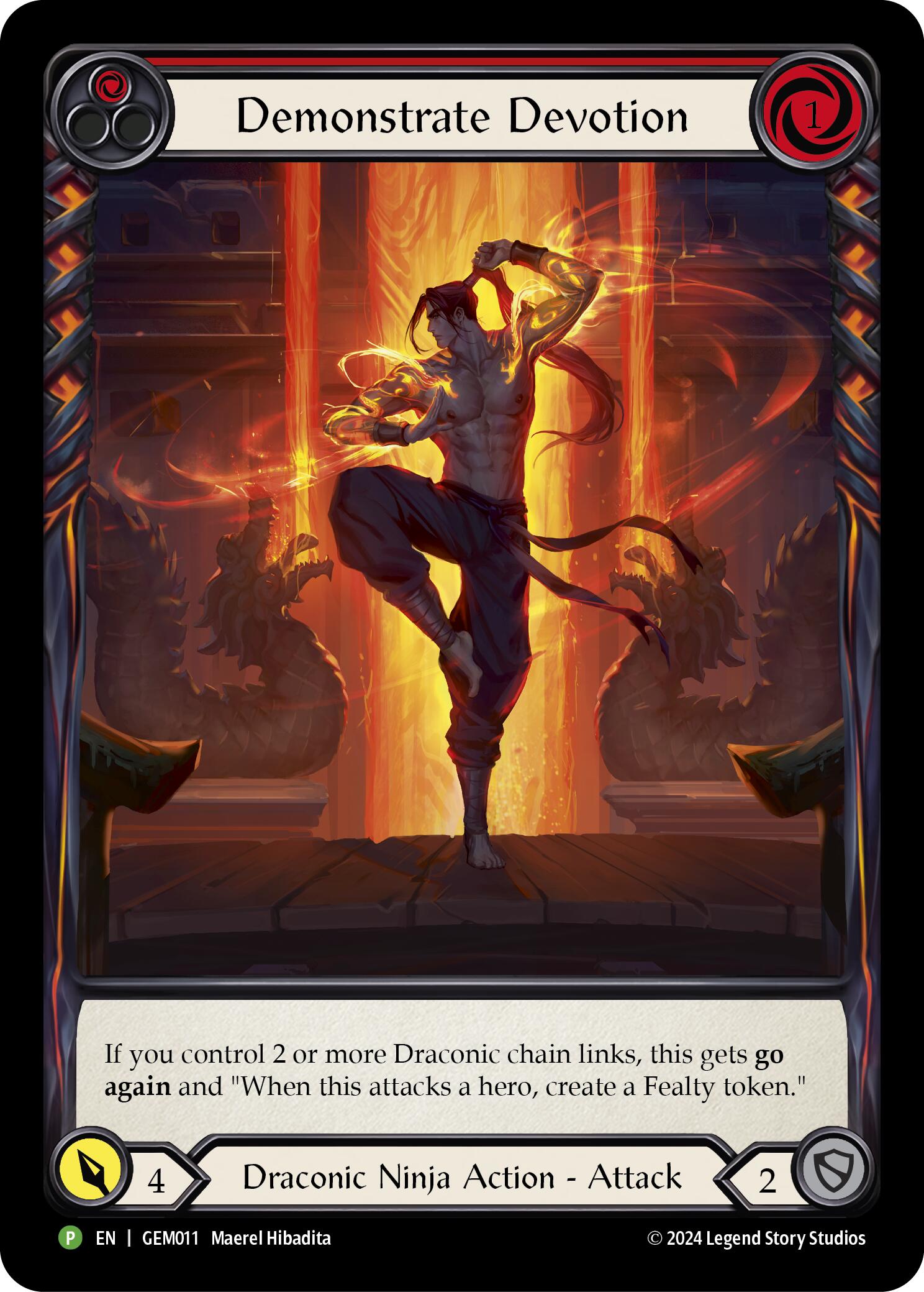 Demonstrate Devotion (Red) [GEM011] (GEM Pack 1)  Rainbow Foil | Devastation Store