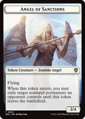 Angel of Sanctions // Zombie (0003) Double-Sided Token [Aetherdrift Tokens] | Devastation Store