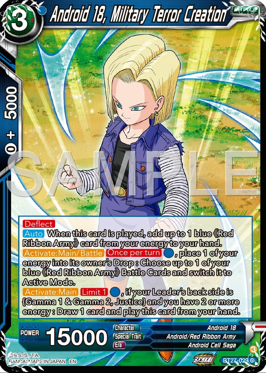 Android 18, Military Terror Creation (BT27-029) [History of Z] | Devastation Store