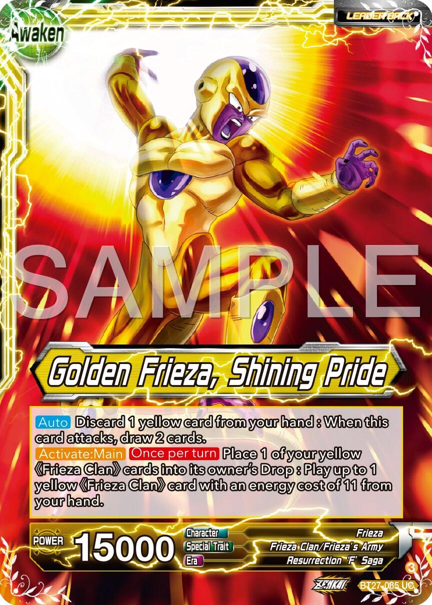 Frieza // Golden Frieza, Shining Pride (BT27-065) [History of Z] | Devastation Store