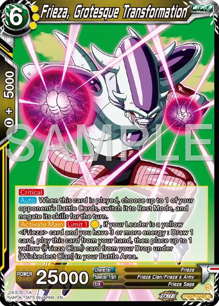 Frieza, Grotesque Transfornation (BT27-077) [History of Z] | Devastation Store