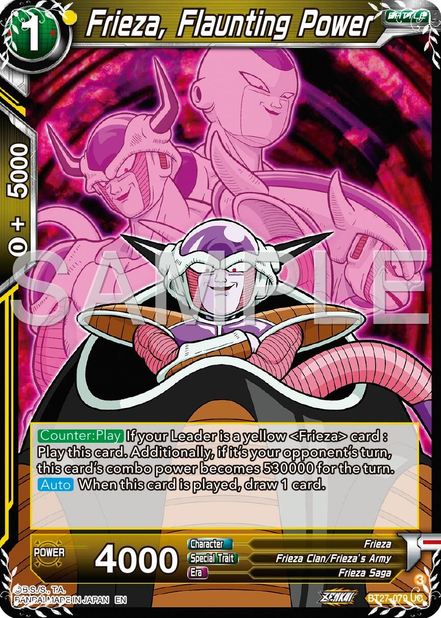 Frieza, Flaunting Power (BT27-079) [History of Z] | Devastation Store