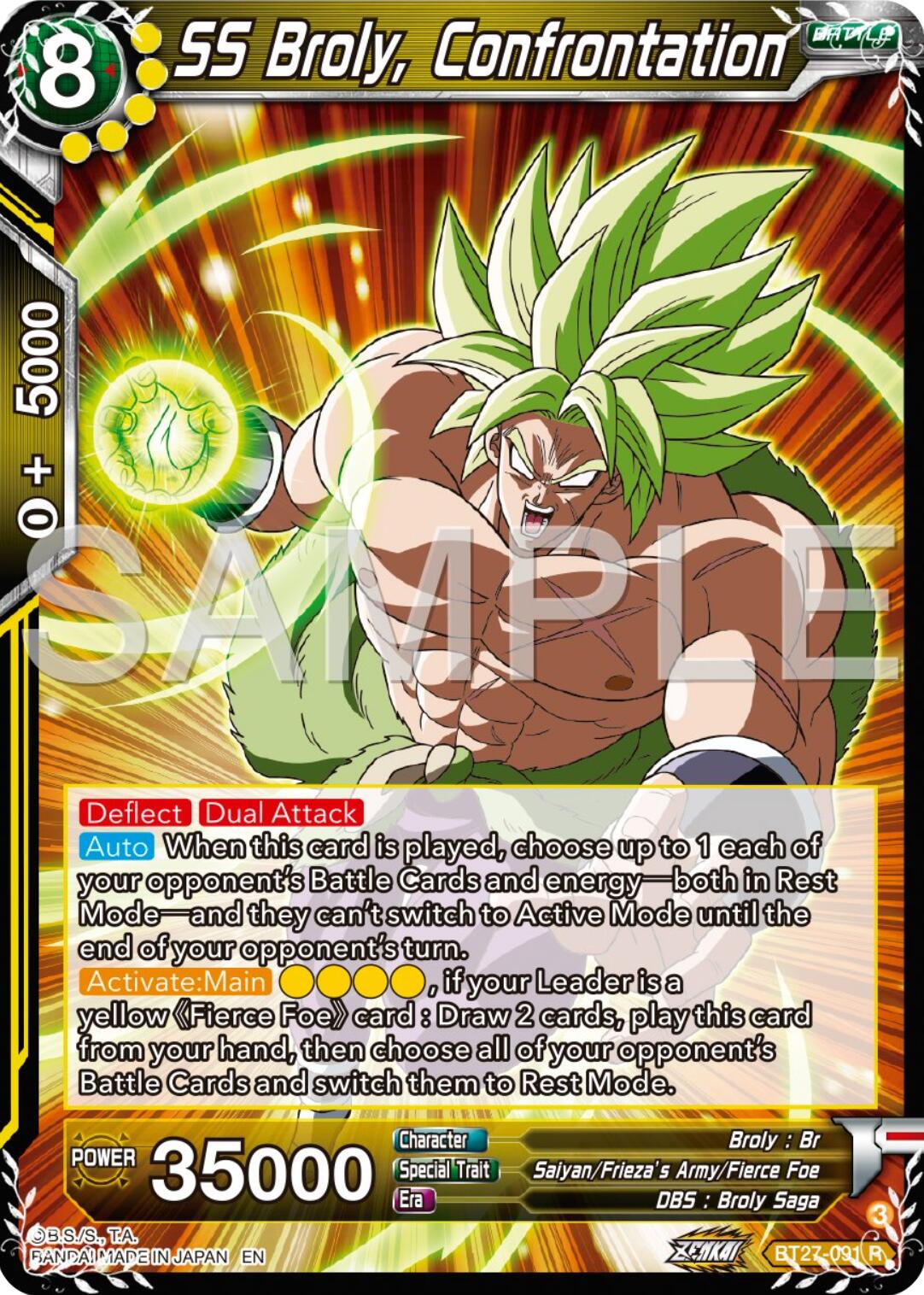 SS Broly, Confrontation (BT27-091) [History of Z] | Devastation Store
