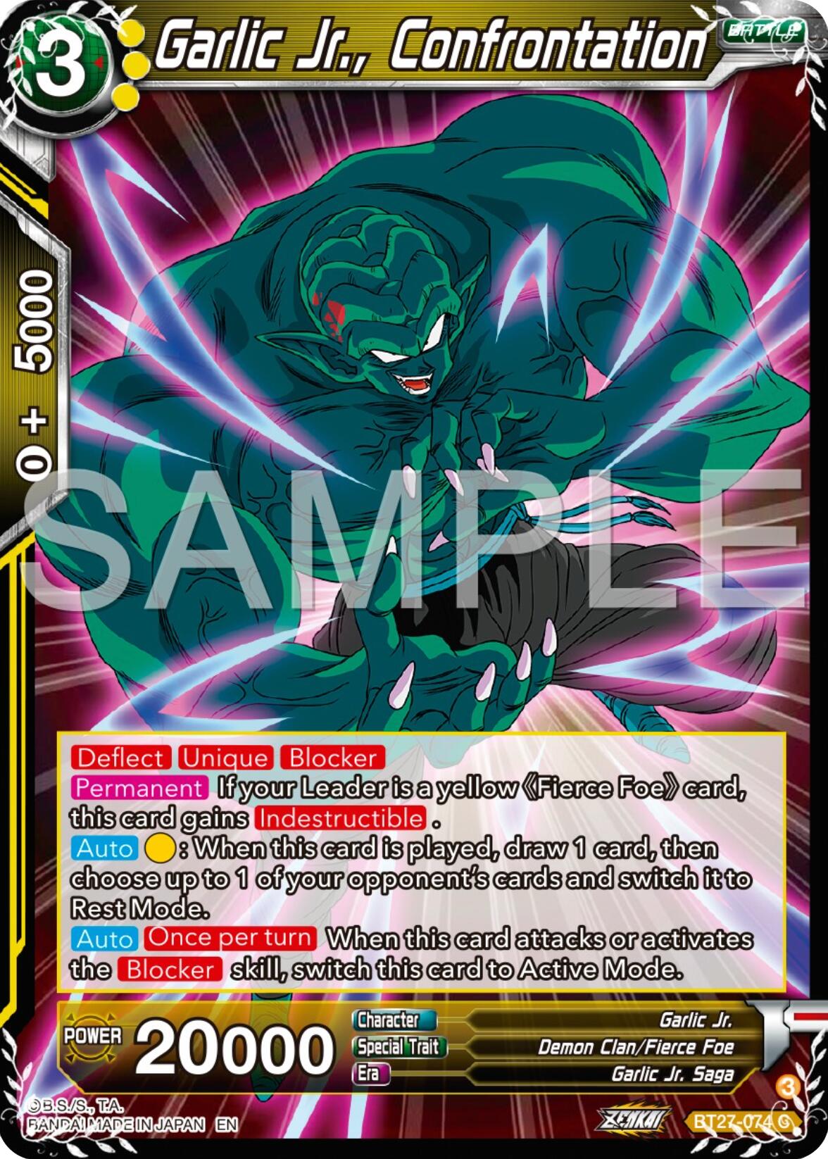 Garlic Jr., Confrontation (BT27-074) [History of Z] | Devastation Store