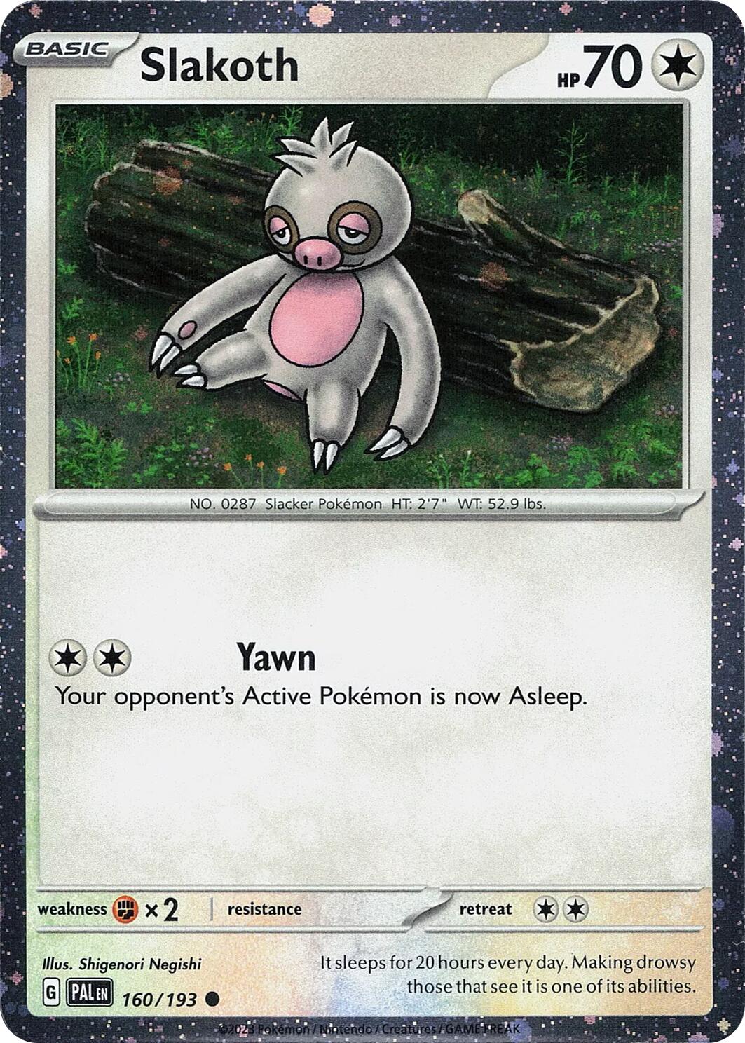 Slakoth (160/193) (Cosmos Holo) [Scarlet & Violet: Paldea Evolved] | Devastation Store