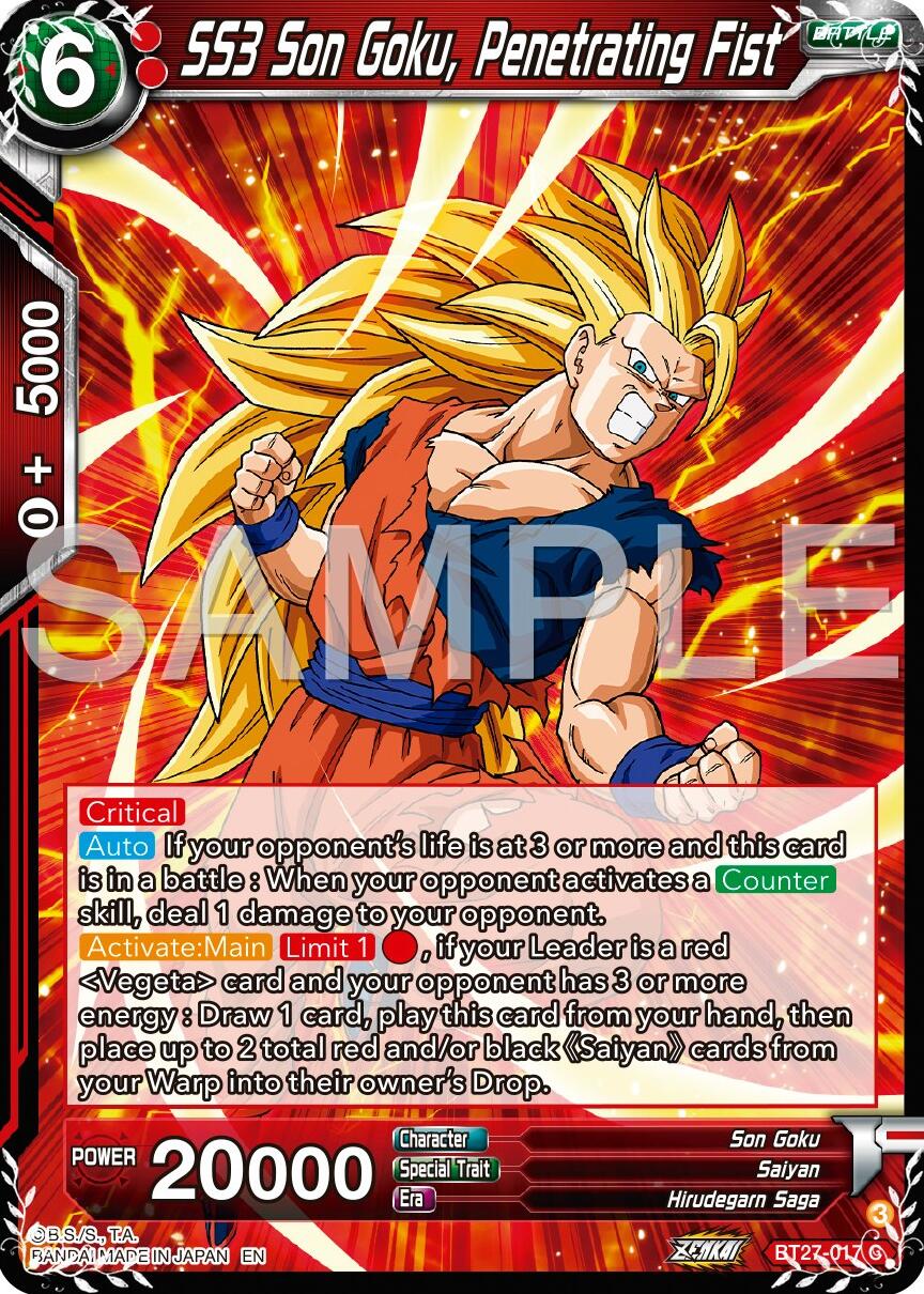 SS3 Son Goku, Penetrating Fist (BT27-017) [History of Z] | Devastation Store