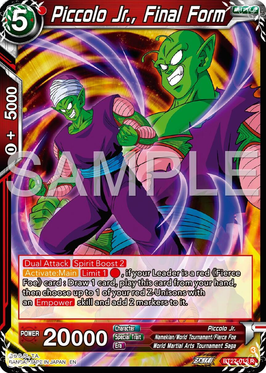 Piccolo Jr., Final Form (BT27-012) [History of Z] | Devastation Store