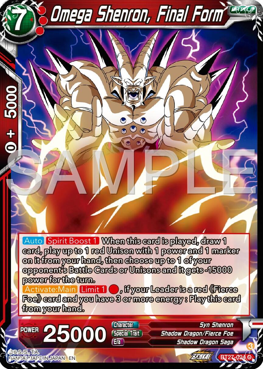 Omega Shenron, Final Form (BT27-024) [History of Z] | Devastation Store