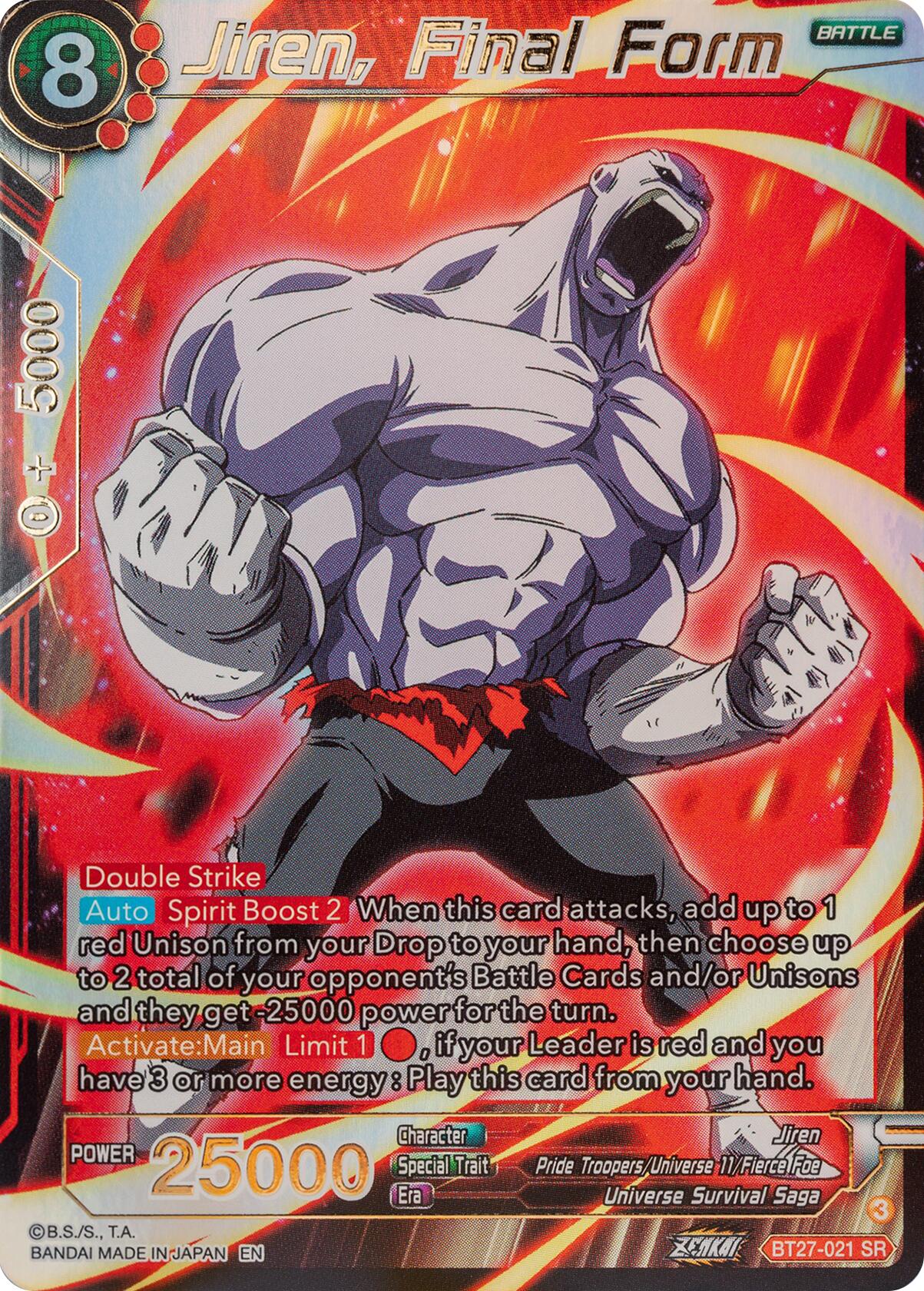 Jiren, Final Form (BT27-021) [History of Z] | Devastation Store