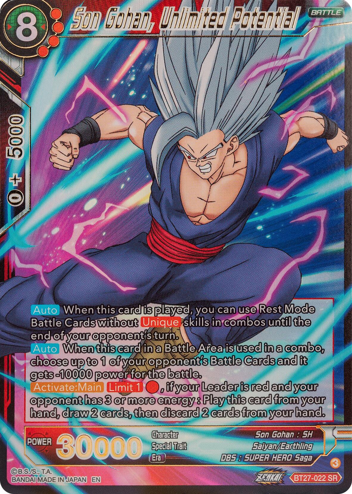 Son Gohan, Unlimited Potential (BT27-022) [History of Z] | Devastation Store