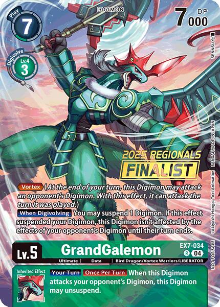 GrandGalemon [EX7-034] (2025 Regionals Finalist) [Digimon LIBERATOR Promos] | Devastation Store