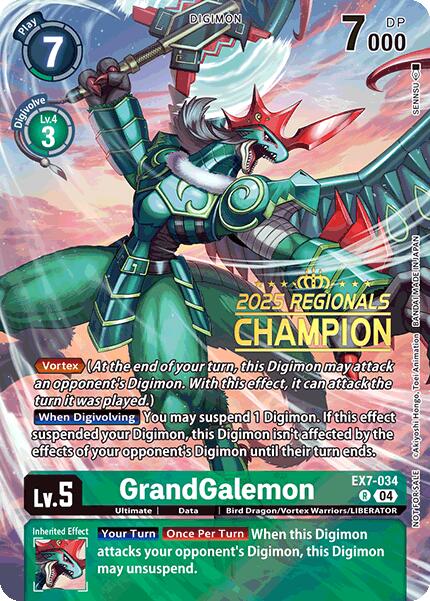 GrandGalemon [EX7-034] (2025 Regionals Champion) [Digimon LIBERATOR Promos] | Devastation Store
