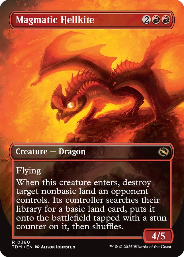 Magmatic Hellkite (Borderless) [Tarkir: Dragonstorm] | Devastation Store