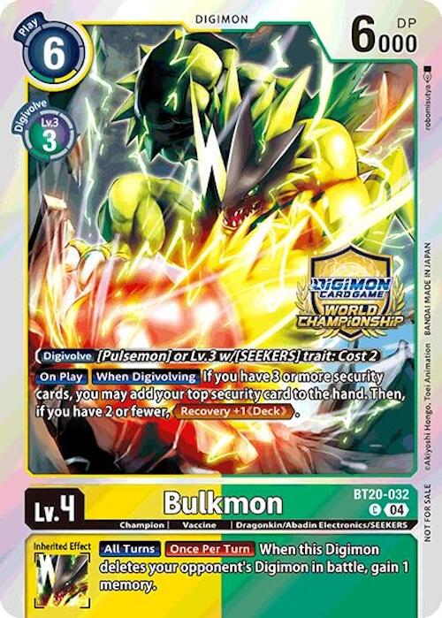 Bulkmon [BT20-032] (Regionals 25-26 Champion Card Set Season 1) [Release Special Booster Ver.2.5 Promos] | Devastation Store