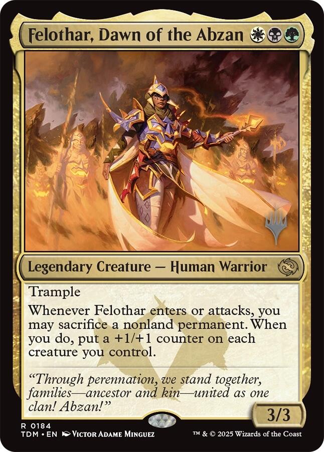 Felothar, Dawn of the Abzan [Tarkir: Dragonstorm Promos] | Devastation Store
