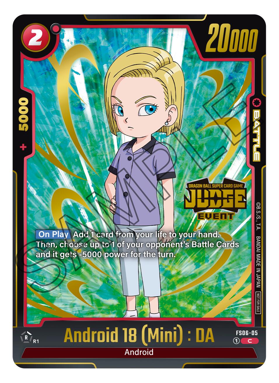 Android 18 (Mini) : DA (Judge Pack 03 - Event Judge) [Fusion World Promotion Cards] | Devastation Store