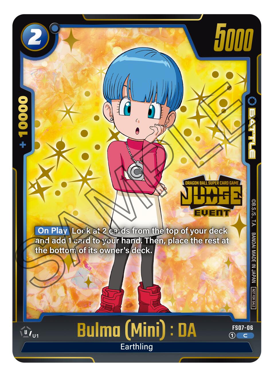Bulma (Mini) : DA (Judge Pack 03 - Event Judge) [Fusion World Promotion Cards] | Devastation Store