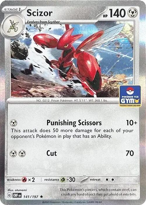 Scizor (141/197) (Pokemon Gym Promo) [Scarlet & Violet: Obsidian Flames] | Devastation Store