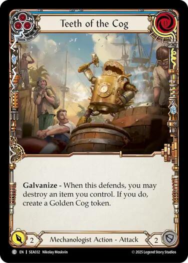 Teeth of the Cog (Blue) [SEA032] (High Seas)  Rainbow Foil | Devastation Store