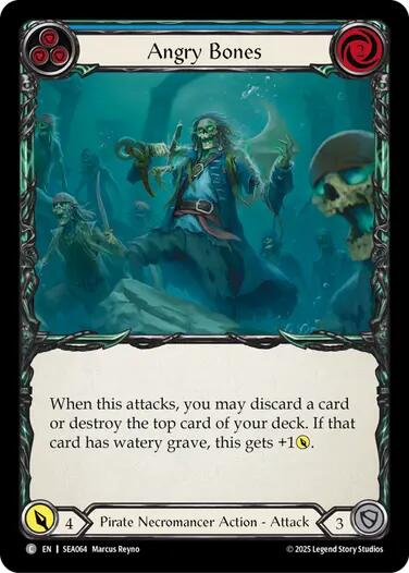 Angry Bones (Blue) [SEA064] (High Seas)  Rainbow Foil | Devastation Store