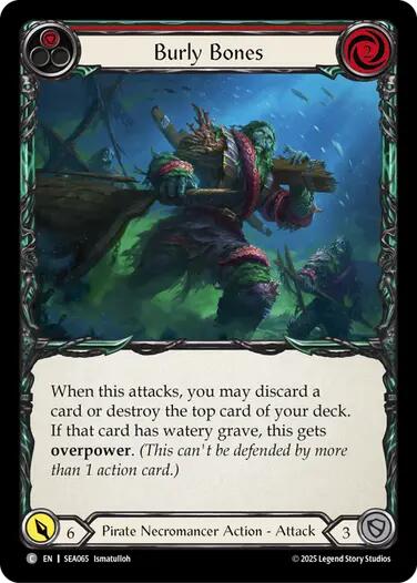 Burly Bones (Red) [SEA065] (High Seas)  Rainbow Foil | Devastation Store