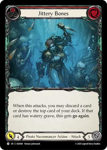 Jittery Bones (Red) [SEA068] (High Seas)  Rainbow Foil | Devastation Store
