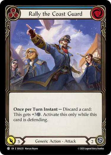 Rally the Coast Guard (Blue) [SEA225] (High Seas)  Rainbow Foil | Devastation Store