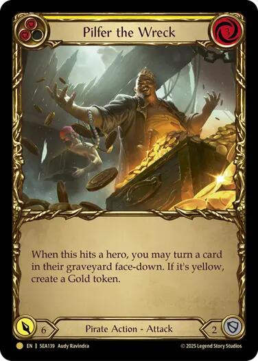 Pilfer the Wreck (Yellow) (Treasure) [SEA139] (High Seas)  Cold Foil | Devastation Store